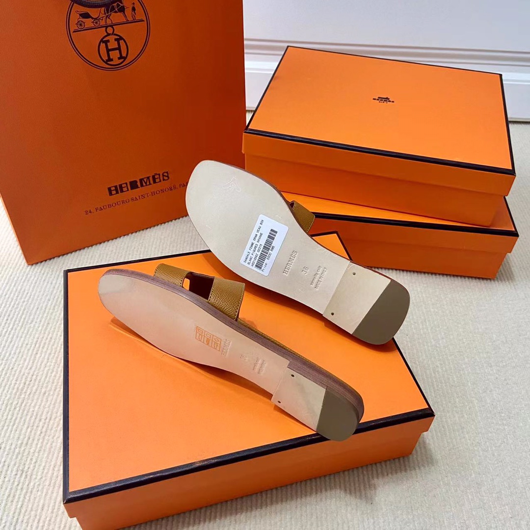 에르메스 올수공 오란 슬리퍼 샌들 앱송 38